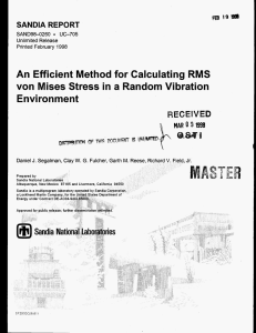 An Efficient Method for Calculating RMS von Mises Stress in a