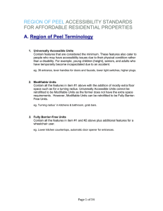 REGION OF PEEL ACCESSIBILITY STANDARDS FOR