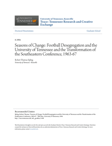 Football Desegregation and the University of Tennessee
