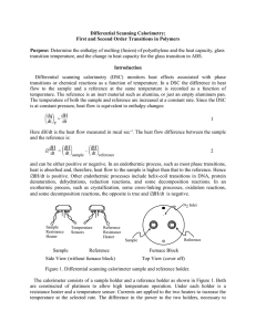 Differential Scanning Calorimetry: First and Second Order