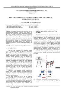 Analysis of transient overvoltages in high voltage gas insulated
