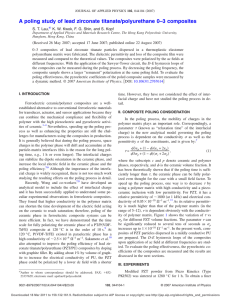 A poling study of lead zirconate titanate/polyurethane 0–3 composites