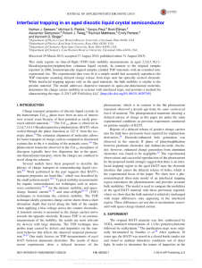 Interfacial trapping in an aged discotic liquid crystal semiconductor