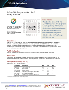 UXD20P Datasheet