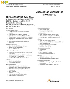 MKW40Z/30Z/20Z Data Sheet