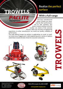 trowels - PACLITE Equipment