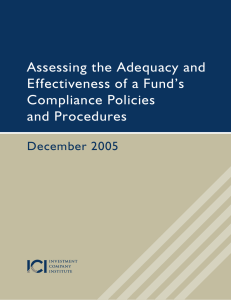 Assessing the Adequacy and Effectiveness of a Fund`s Compliance