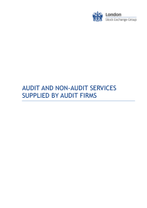 Policy on Audit and Non-Audit Services supplied by audit firms
