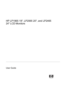 HP LP1965 19", LP2065 20", and LP2465 24" LCD Monitors