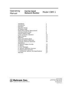 Operating Manual Model CBM-1