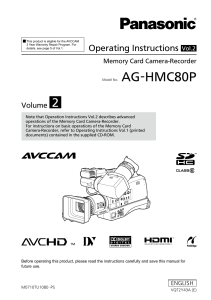 Operating Instructions Vol.2