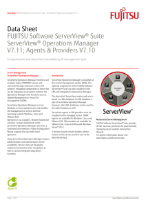 Data Sheet: FUJITSU Software ServerView Operations Manager