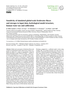 Sensitivity of simulated global-scale freshwater fluxes and storages