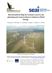 Bird Sensitivity Map for Ireland: a tool to aid planning and