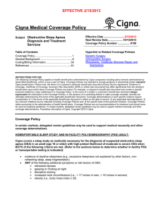 Cigna Medical Coverage Policy