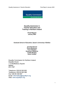 Final Report - Equality Commission for Northern Ireland