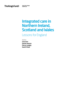 Integrated care in Northern Ireland, Scotland and