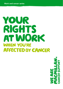 Your rights at work when you`re affected by cancer
