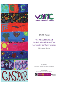The Mental Health of Looked After Children/Care Leavers