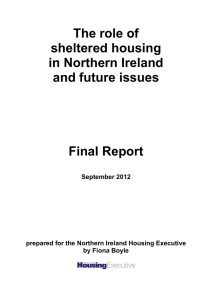 The Role of Sheltered Housing in Northern Ireland and Future Issues