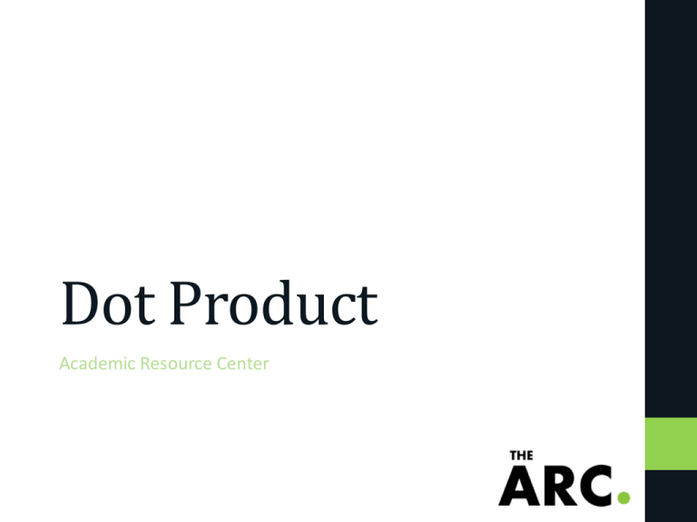 Dot And Cross Product