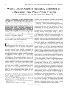 Widely Linear Adaptive Frequency Estimation of Unbalanced Three