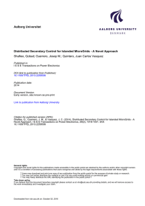 Distributed Secondary Control for Islanded MicroGrids