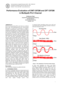 Performance Evaluation of DWT-OFDM and DFT