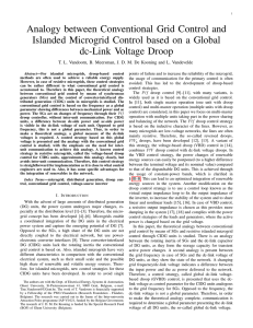 Analogy between Conventional Grid Control and Islanded Microgrid