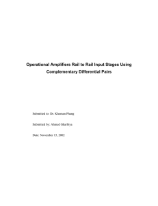 Operational Amplifiers Rail to Rail Input Stages Using
