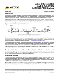 TN1253 - Using Differential I/O (LVDS. Sub