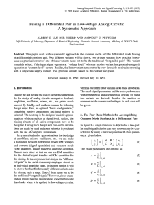 Biasing a differential pair in low-voltage analog circuits