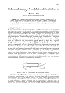 Modeling and Analysis of Crosstalk between Differential Lines in