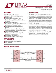 LTC490 - Differential Driver and Receiver Pair