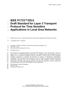 IEEE Standards - draft standard template