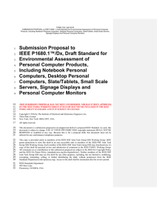 Submission Proposal to IEEE P1680.1™/Dx, Draft Standard for