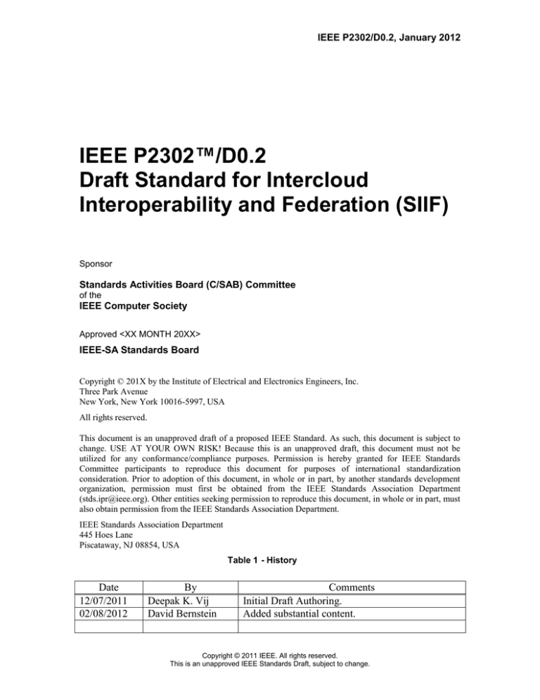 IEEE Standards draft standard template