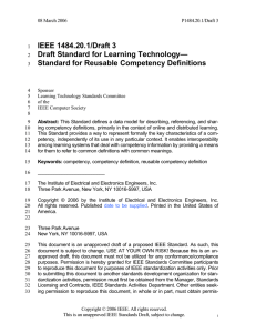 P1484.20.1 - IEEE Learning Technology Standards Committee