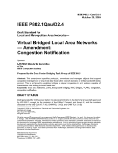 IEEE P802.1Qau Draft 2.4 Virtual Bridged Local Area Networks