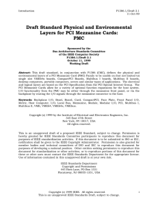 Draft Standard Physical and Environmental Layers