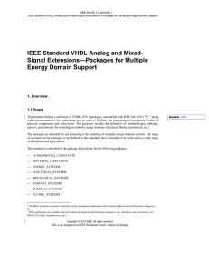 IEEE Standard VHDL Analog and Mixed- Signal Extensions