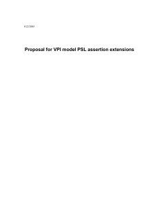 Proposal for VPI model PSL assertion extensions