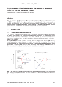 Implementation of low inductive strip line concept for
