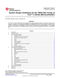System Design Guidelines for the TM4C129x