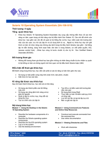 Solaris 10 Operating System Essen rating System Essentials (SA