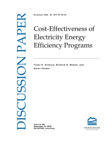 Cost-Effectiveness of Electricity Energy Efficiency Programs