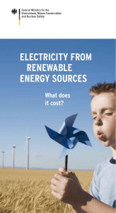 Electricity from renewable energy sources