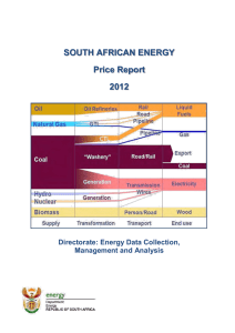 SOUTH AFRICAN ENERGY Price Report 2012