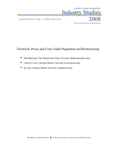 Electricity Prices and Costs Under Regulation and Restructuring