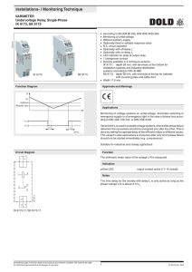 Undervoltage Relay, Single-Phase, IK 9173, SK 9173